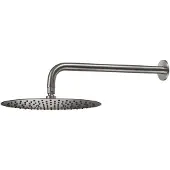 Qisani Hoofddouche flow met wanddouchearm ø 25 cm geborsteld rvs