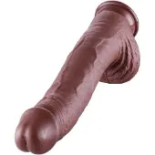 Hismith Premium BrownZilla Mega XXL Zuignap Dildo Bruin 31 CM