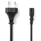 Nedis Euro Voedingskabel | Recht Euro Male - IEC-320-C7 | 3,00 m | Zwart Nedis