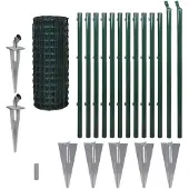 vidaXL Euro hek 25x1,0 m staal groen