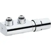 Danfoss VHX-DUO/RAX ZESTAW TERMOSTATYCZNY KĄTOWY POŁĄCZENIE 2X 50MM CHROOM, Thermostaat, Grijs