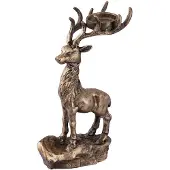 Ptmd collection PTMD Kandelaar Dixon - 12x16x31 cm - Aluminium - Messing