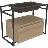 Ink Kraft Meubelwastafel 70x45cm Quartz - 1 Kraangat - Beton - 8718835021481 - Rechthoekig - Wastafels, Meubelwastafels
