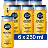 Nivea 6x Nivea Men Boost Douchegel 250 Ml