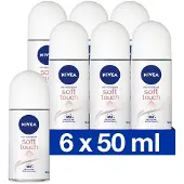 Nivea Satin Sensation Anti-Transpirant Deo Roller - Zonder Ethylalcohol - 72 uur bescherming - Voordeelverpakking - 6 x 50 ml