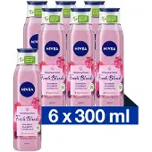 Nivea 6x Fresh Blends Douchegel Fresh Blends Raspberry 300 ml