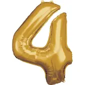 Amscan Folieballon 66 X 88 Cm Goud Nummer 4
