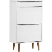 vidaXL Schoenenkast MOLDE 59,5x35x103 cm massief grenenhout wit