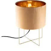 Honsel Moderne tafellamp geel met goud - Rosalina