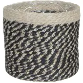 Mica Plantenmand Bonaparte Ø 16 x h 16 cm zwart/naturel