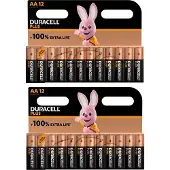 Duracell Plus Alkaline 100% AA 24 pack (LR6)