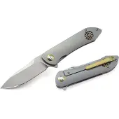 Bestech Zakmes Emperor - 90mm - S35VN Titanium - Grijs