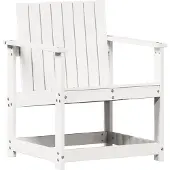 vidaXL Tuinstoel 62x56x77 cm massief grenenhout wit