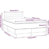 vidaXL Boxspring met matras stof lichtgrijs 120x190 cm