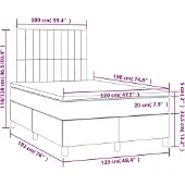 vidaXL Boxspring met matras stof donkergrijs 120x190 cm