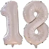 Ginger Ray - Folieballon cijfer 18 - nude en gold - 66 cm