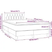 vidaXL Boxspring met matras stof crèmekleurig 120x190 cm