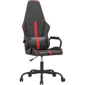 vidaXL Massage gamestoel kunstleer zwart en rood