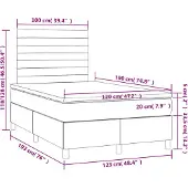 vidaXL Boxspring met matras stof blauw 120x190 cm