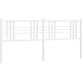 vidaXL Vervangend hoofdbord 193 cm metaal wit
