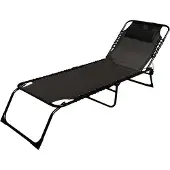 Marbueno Summer 190x58x27 Cm Folding Sunbed Zwart