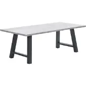Coppens Garden Impressions Olympus tuintafel 180 x 100 aluminium grey teak look - |