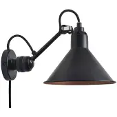 DCW éditions Gras n°304 Cable Wandlamp Black | Copper | Conical
