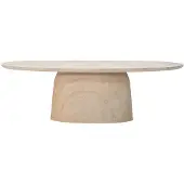 Giga Meubel Eettafel Myrna Ovaal Travertin 300cm