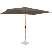 Vonroc Parasol Rapallo 200x300cm – Premium rechthoekige parasol - houtlook | Taupe