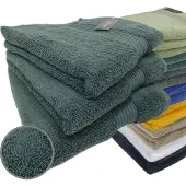 ISleep Terry Handdoek - 3 Stuks - 60x110 cm - Donker Groen