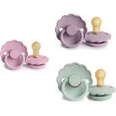 Frigg DAISY Fopspeen set 3 stuks Seafoam,Heather en Lupine 0-6 maand