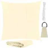 Gardlov Beige Zonneschermzeil 3.6x3.6m - Uitstekende Zonbescherming en Stijl