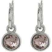 Biba Oorhangers zilver met steen Silk