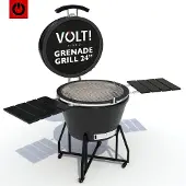 Volt! Industries Volt! Grenade Grill 24' Zwart Keramische Kamado BBQ XL Barbecue