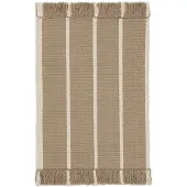 Ferm Living Calm kelim deurmat Dark Sand, Off-white, 50x70 cm