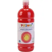 Creativ Company Rood Matt - PRIMO Verf - 1000 ml - Waterbasis Verf met Goede Kleurdiepte - Verdunbaar met Water - Geschikt voor Papier, Karton, Hout en Decor - Mengbaar met Lijmvernis voor Betere Hechting - Zijdeglan