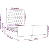 vidaXL Bedframe zonder matras 120x190 cm stof zwart