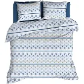 Romanette Dekbedovertrek Kapla Blue Katoen-200 x 200 / 220 cm | 2-Persoons