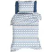 Romanette Dekbedovertrek Kapla Blue Katoen-140 x 200 / 220 cm | 1-Persoons