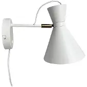 Dyberg Larsen Wandlampe , Cindy, Wit, Woonkamer, Metaal, Designer