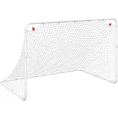 vidaXL Voetbaldoel Wit 122x81x81 cm Staal