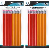 Did Teken potloden - 24x - grijs - met gummetje - schrijfbenodigdheden