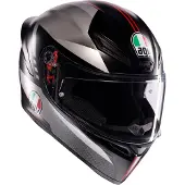AGV K1 S E2206 Integraalhelm Lap Mat Zwart Grijs Rood Maat XS
