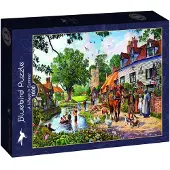 Bluebird Puzzle A Village in Summer Puzzel 1000 stukjes