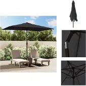 vidaXL Parasol met metalen paal 300x200 cm zwart
