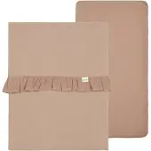 Koeka Laken Babybedje en Hoeslaken Set Ruffle Faro Caffe