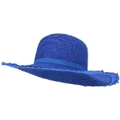 Sarlini Strandhoed Zonnehoed Effen Blauw. Maat: S
