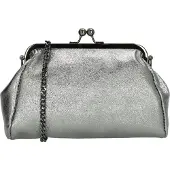 Charm London Beugel Schoudertasje Anna Metallic Zilver