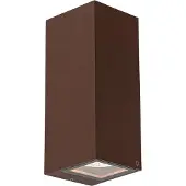 QAZQA Industriële wandlamp roestbruin 2-lichts AR70 IP54 - Baleno