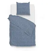 Zo! Home Dekbedovertrek Lino Urban Blue Katoen-140 x 200 / 220 cm | 1-Persoons